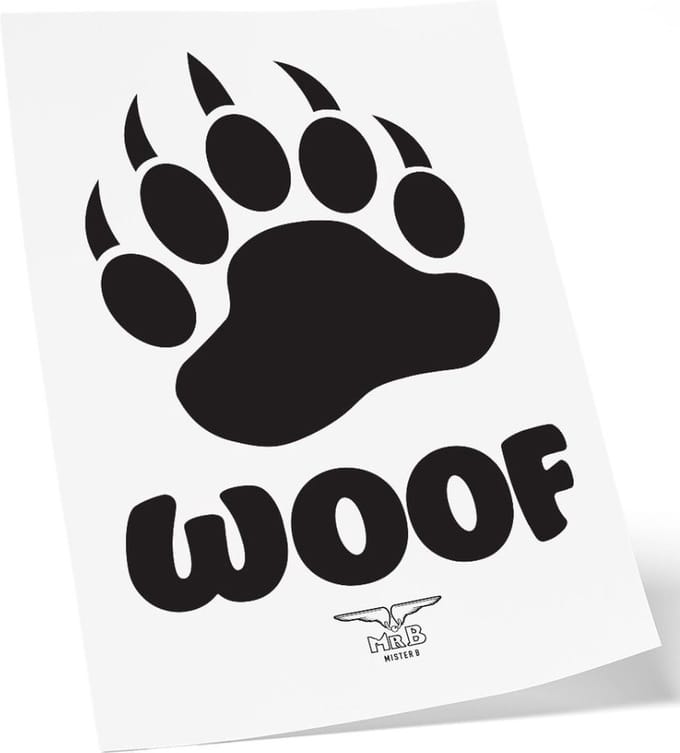 Mister b temporary tattoo woof