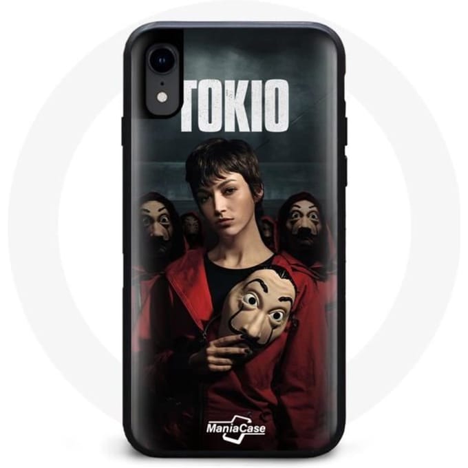 Coque de téléphone - La Casa De Papel - Iphone XR - Noir - Rouge - Design inspiré de la série rouge