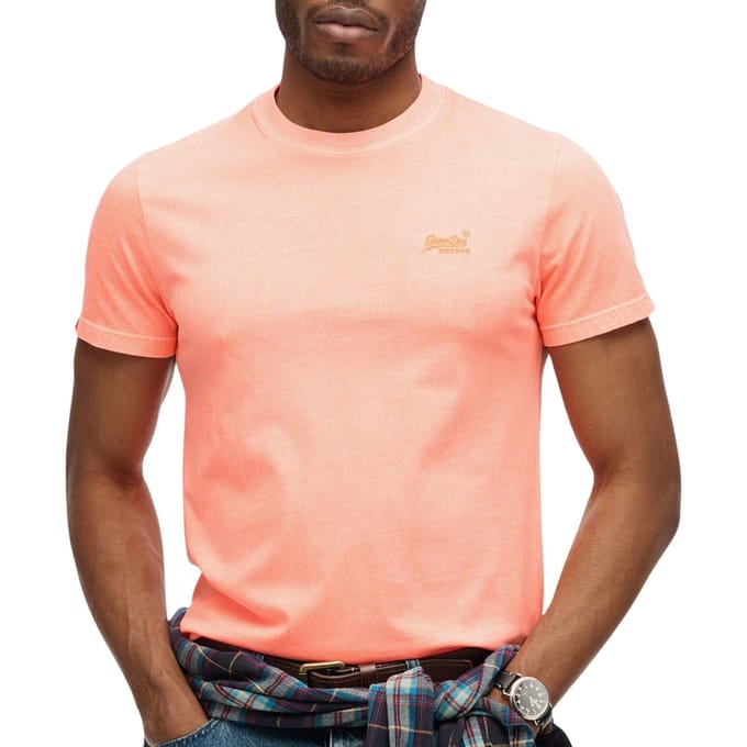 Superdry Essential Logo Emb Neon Shirt Heren - Maat M