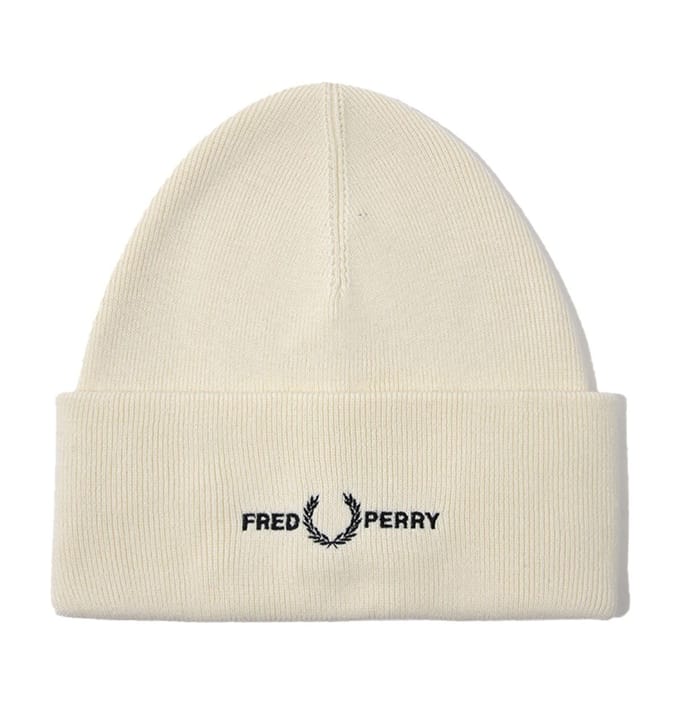 Accessories Fred Perry Graphic Beanie Hat in Ecru