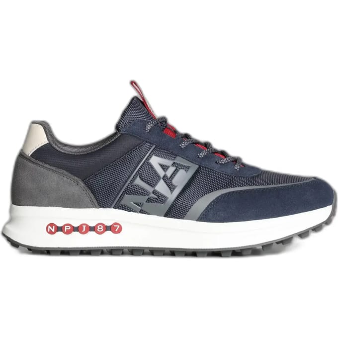 Leren sneakers in de kleur Slate