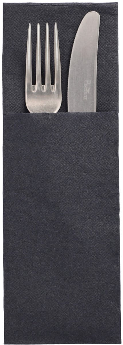 50 Servetten "DAILY Collection" 48 cm x 30 cm wit met bestekvouw