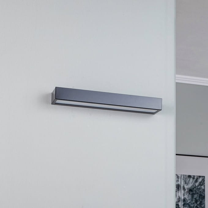 MCJ LED wandlamp Mera, breedte 40cm, zwart, 4000K