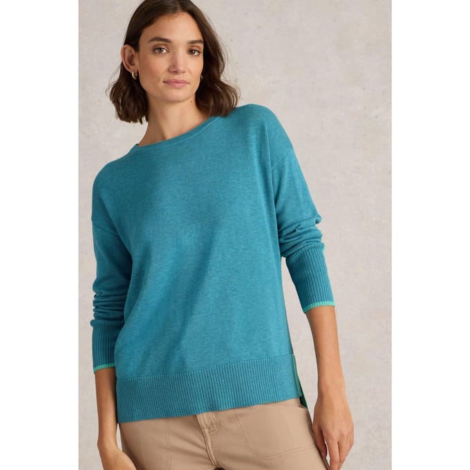 White Stuff Olive Jumper Mid Blue Taglia: 10 | Maglioni a maglia Outlet | Donna | Blu
