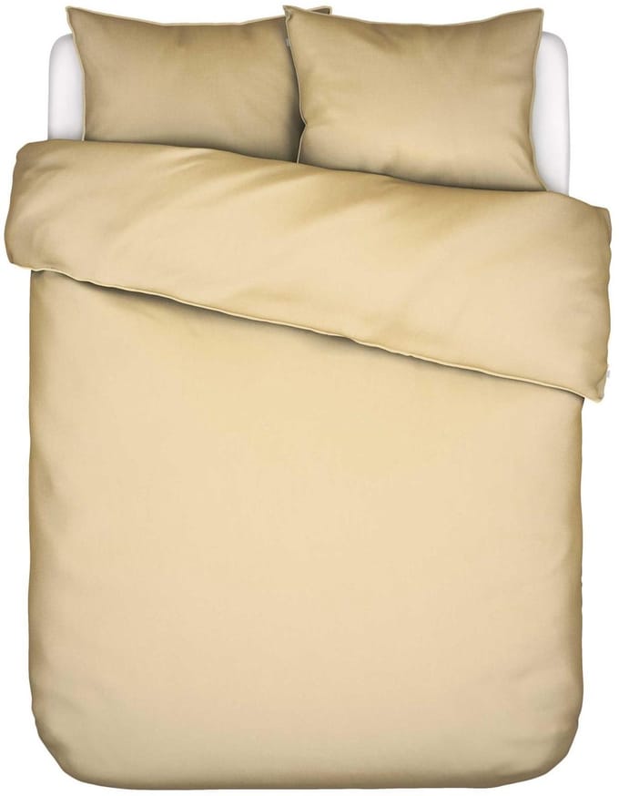 Essenza Minte Dekbedovertrek Katoensatijn Yellow straw - Lits-Jumeaux - 240x200/220 cm