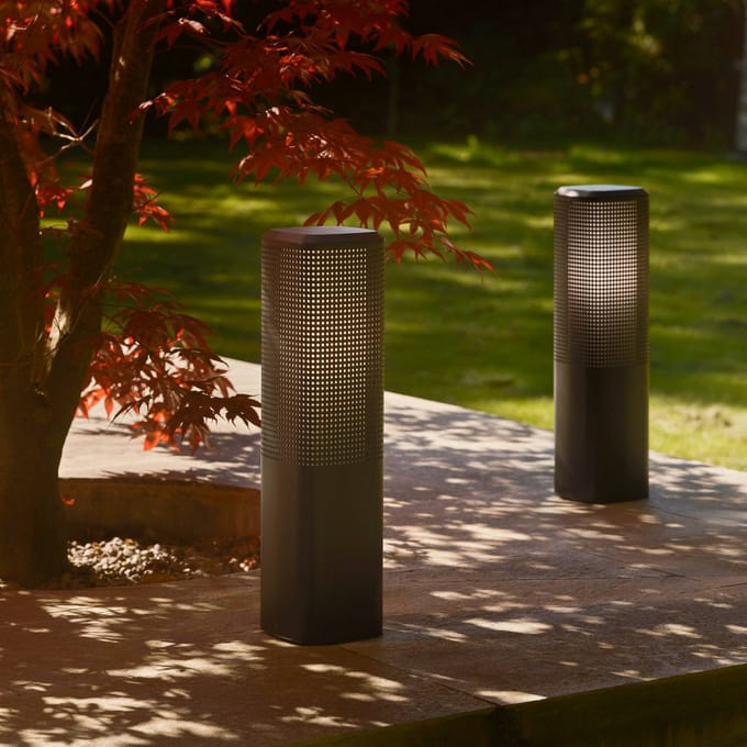 Nordlux Staande sokkellamp Sidara 45 Seaside, zwart, aluminium, IP44, E27