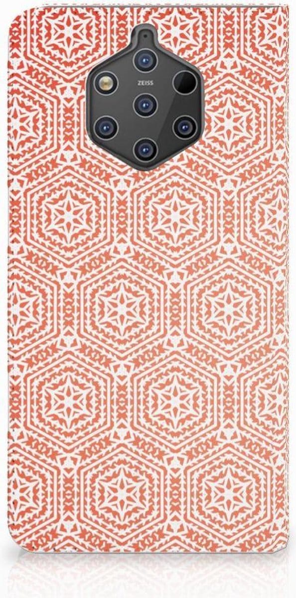 Nokia 9 PureView Hoesje met Magneet Pattern Orange