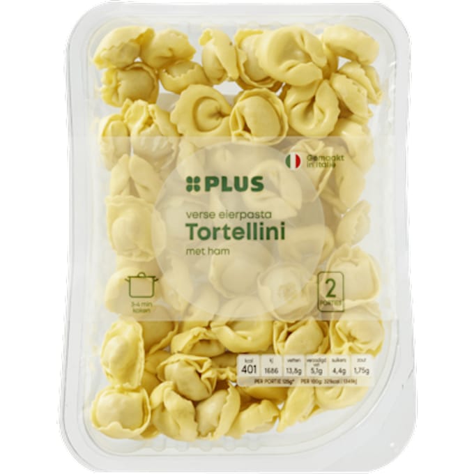 Tortellini met ham