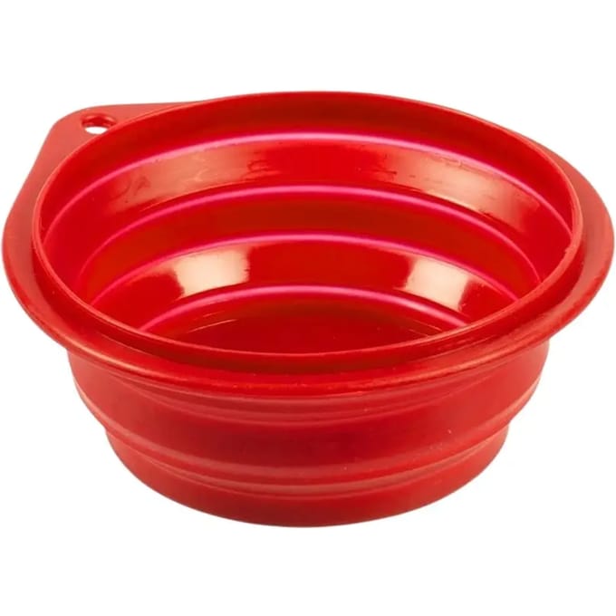 Duvoplus - Drinkbak - Hond - Silicone Reiskom 500ml - 14cm Rood - 1st