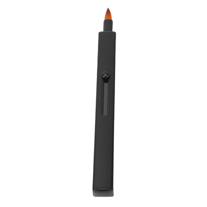 Intrekbare Lippenstiftkwast Draagbare Lip Make-up Kwast Applicator met Metalen Handvat black