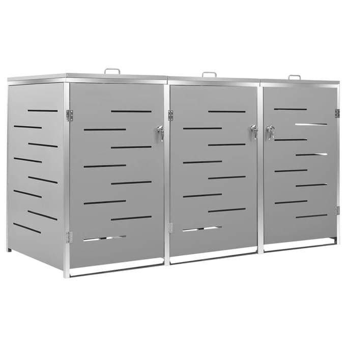 vidaXL - Containerberging - driedubbel - 207x77,5x115 - cm - roestvrij - staal