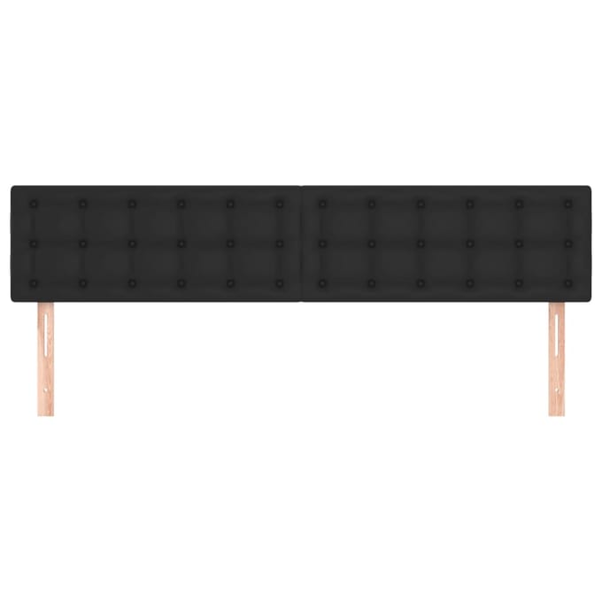 vidaXL - Hoofdborden - 200x5x78/88 - cm - kunstleer - zwart