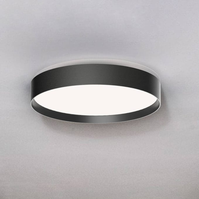 LOOM DESIGN LED plafondlamp Lucia, zwart, Ø 45 cm aluminium