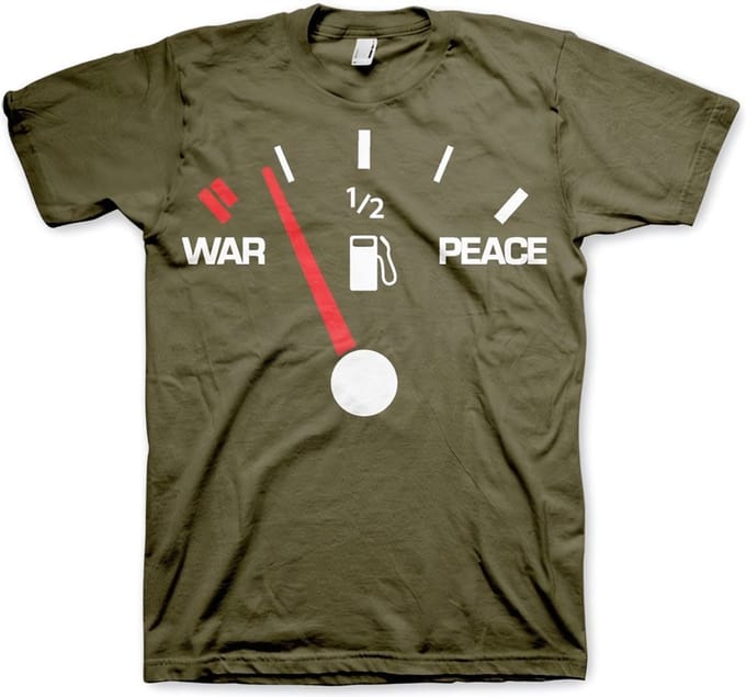Hybris War & Peace Gauge T-shirt olijfgroen