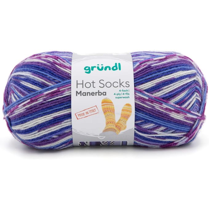 Gründl Hot Socks Manerba - Blauw/Paars/Lila/Natuur