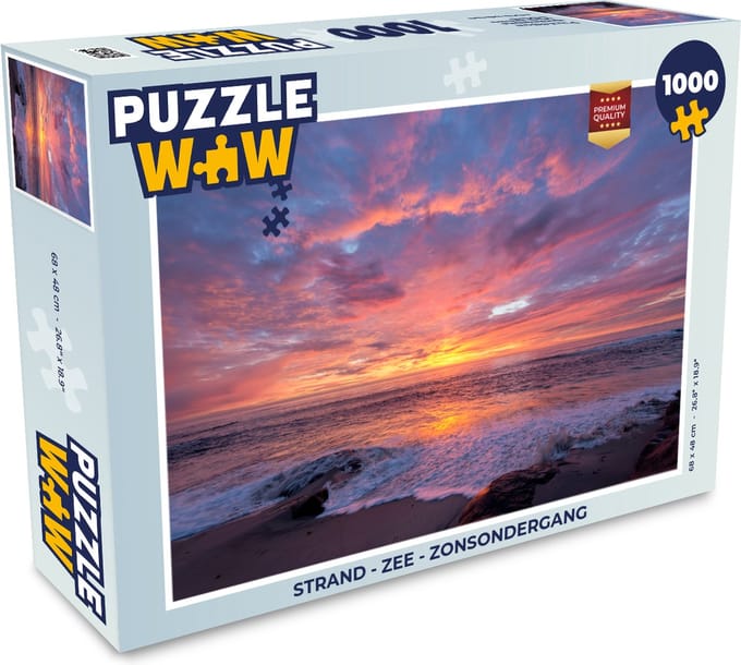 Puzzel Strand - Zee - Zonsondergang - Legpuzzel - Puzzel 1000 stukjes volwassenen