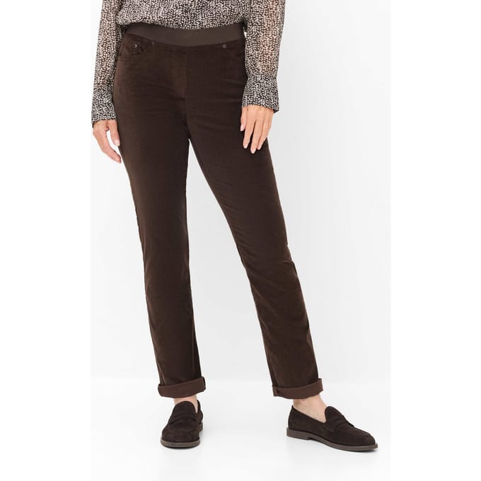 Raphaela by Brax Dames Instapbroek  Style PAMINA MARRONE, donkerbruin, maat 48