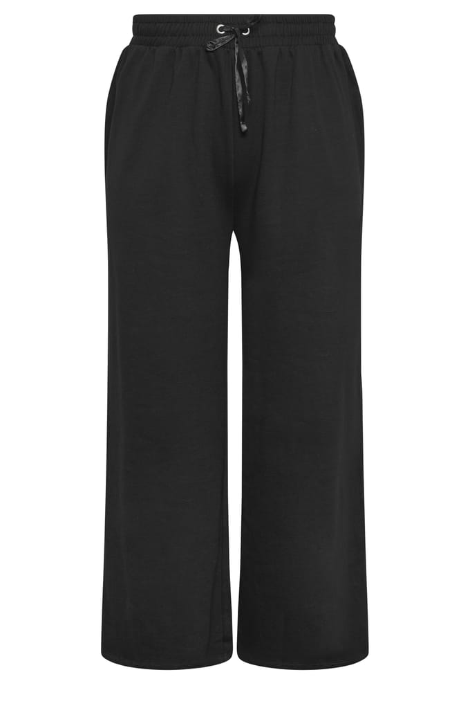 Limited Collection Zwarte Satijnen Joggingbroek Met Oogjes En Veter Size 46