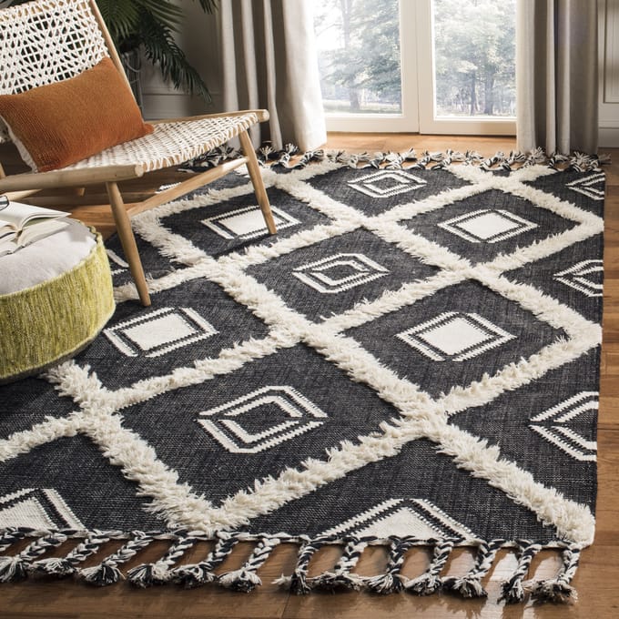 Vloerkleed Globally Donker wol | Safavieh