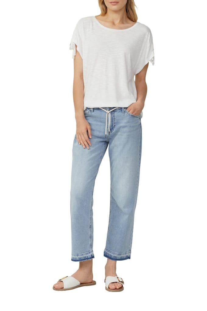 s.Oliver - female - T-shirt met vlamgarenstructuur en rimpels