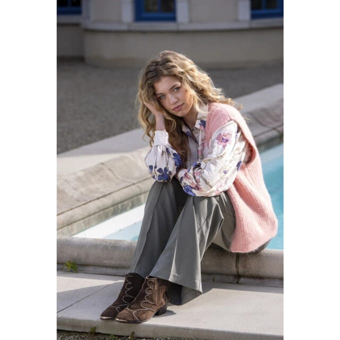 Geisha 64534-29 521 gilet knitted soft pink