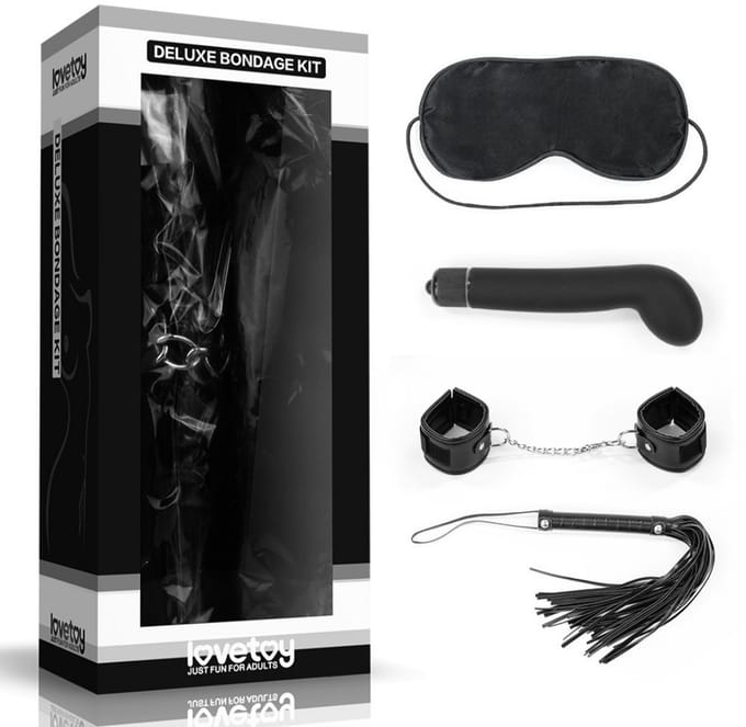 LOVETOY Bondage Kit Deluxe With Vibrator Black