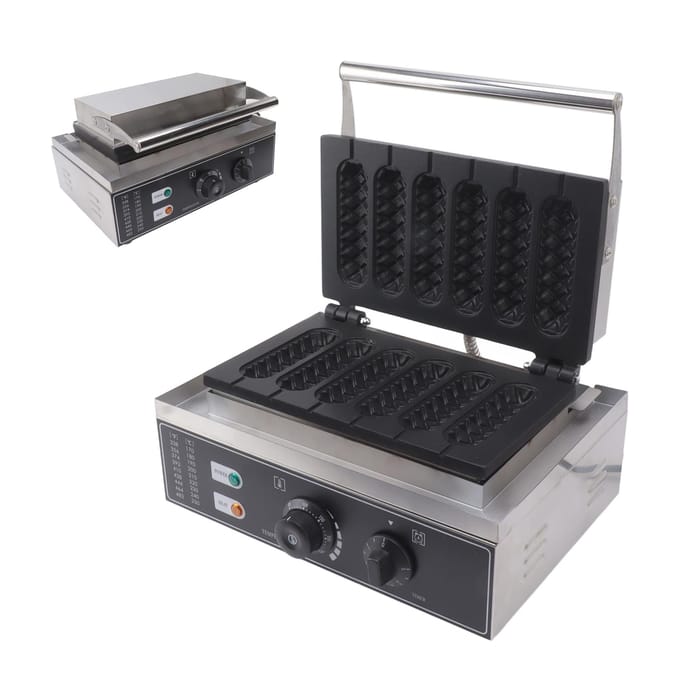 Corn Dog Maker Elektrische Corn Dog Knapperige Machine Elektrische Hotdog Maker Commerciële Worstmachine L black