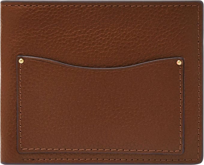 FOSSIL Portemonnee Anderson Large Coin Pocket Bifold Medium Brown Bruine