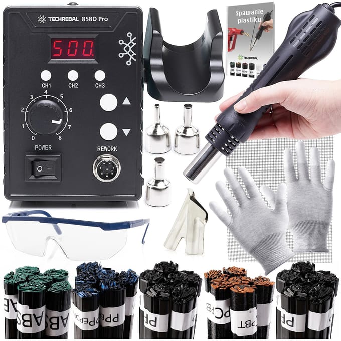 Techrebal 858D Soldeerbout Met Een Set Onderdelen Voor Het Lassen Van Plastic