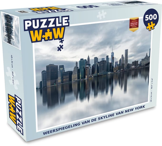 Puzzel New York - Skyline - Reflectie - Legpuzzel - Puzzel 500 stukjes