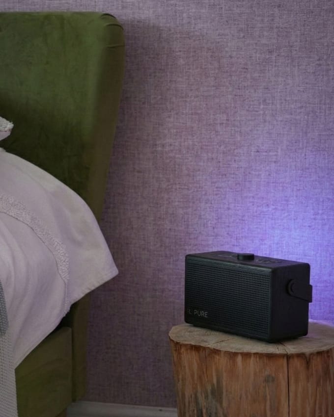 Pure Classic Aura - De draagbare Bluetooth-luidspreker met sfeerverlichting, Zwart