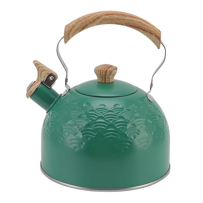 Bouilloire Sifflante Capacité 2.5L Acier Inoxydable Théière de Cuisinière pour Ébullition de l'Eau L blue