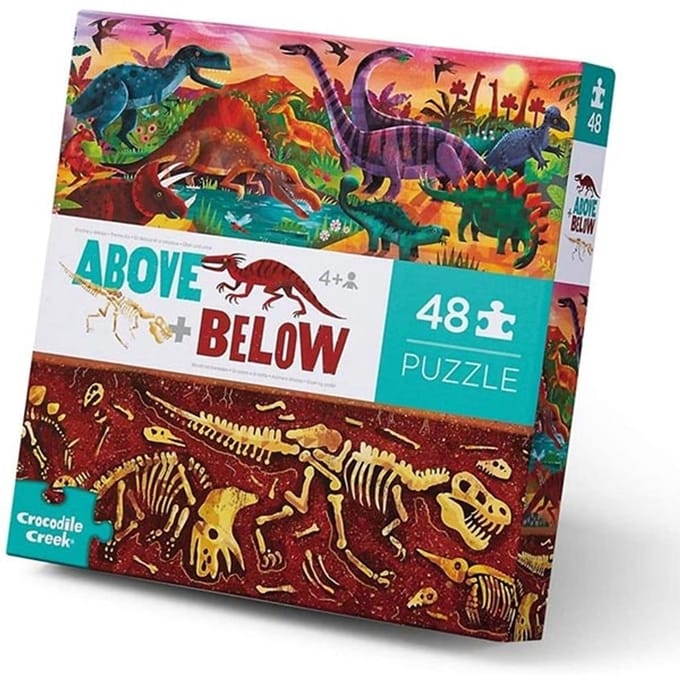 Crocodile Creek | Above + Below Puzzel 48 Stuks - De Wereld Van Dinosaurussen