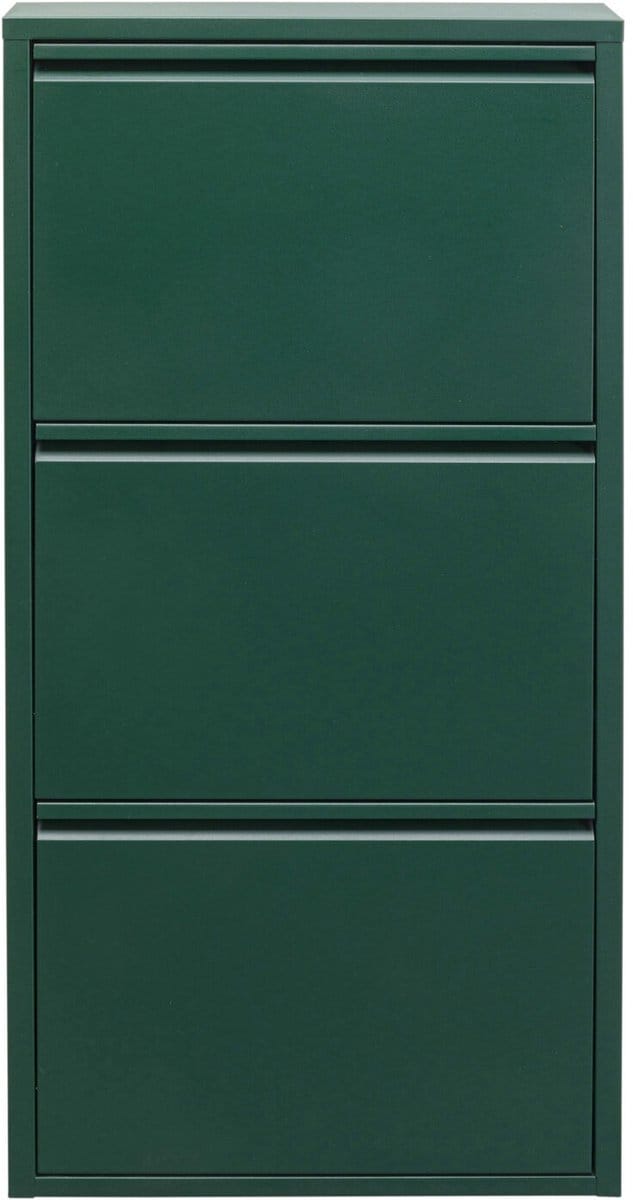 Schoenenkast Caruso groen 3 laden Kare Design