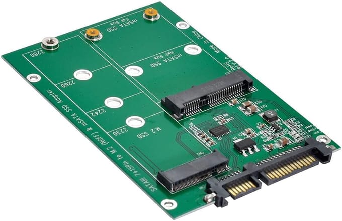 SSD Adapter Converter - M.2 NGFF mSATA - Data Overzetten - 2-in-1 Combo - 2.5 inch - Niet gespecificeerd