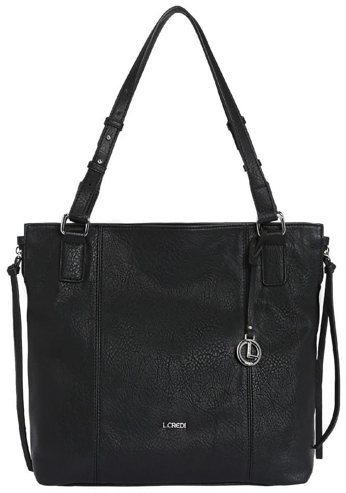L.CREDI Schoudertas Jana Shopper Black Zwart