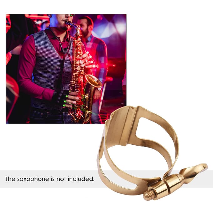Enkele Schroef Verstelbare Saxofoon Ligatuur Compacte Duurzame Ligatuur voor Tenorsaxofoon for alto saxophone goud