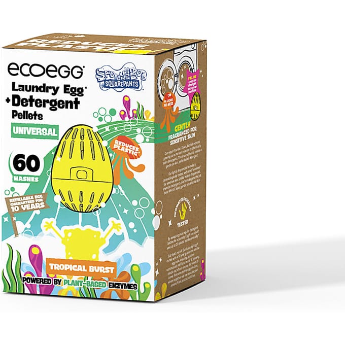 Ecoegg SpongeBob Universal Wasbal 60 wasbeurten - Tropical Burst