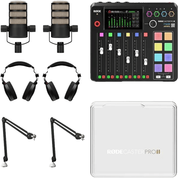 RØDE RODEcaster Pro II 2-Person Bundle - Geïntegreerde Audioproductie Studio