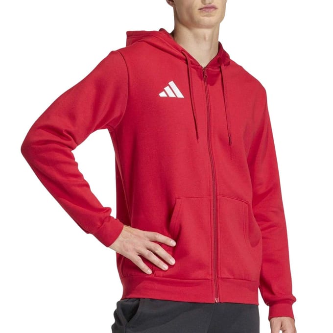 Adidas Performance Entrada26 Hoodie Met Lange Ritssluiting - Heren - Rood
