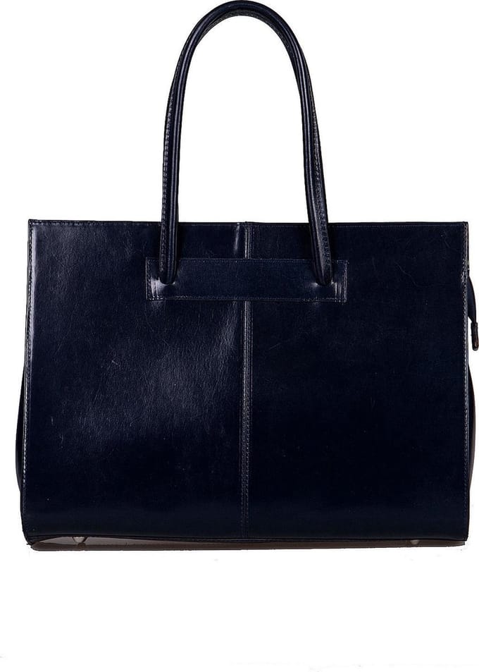Viabologna Aktetas Elegante Leer - donkerblauw