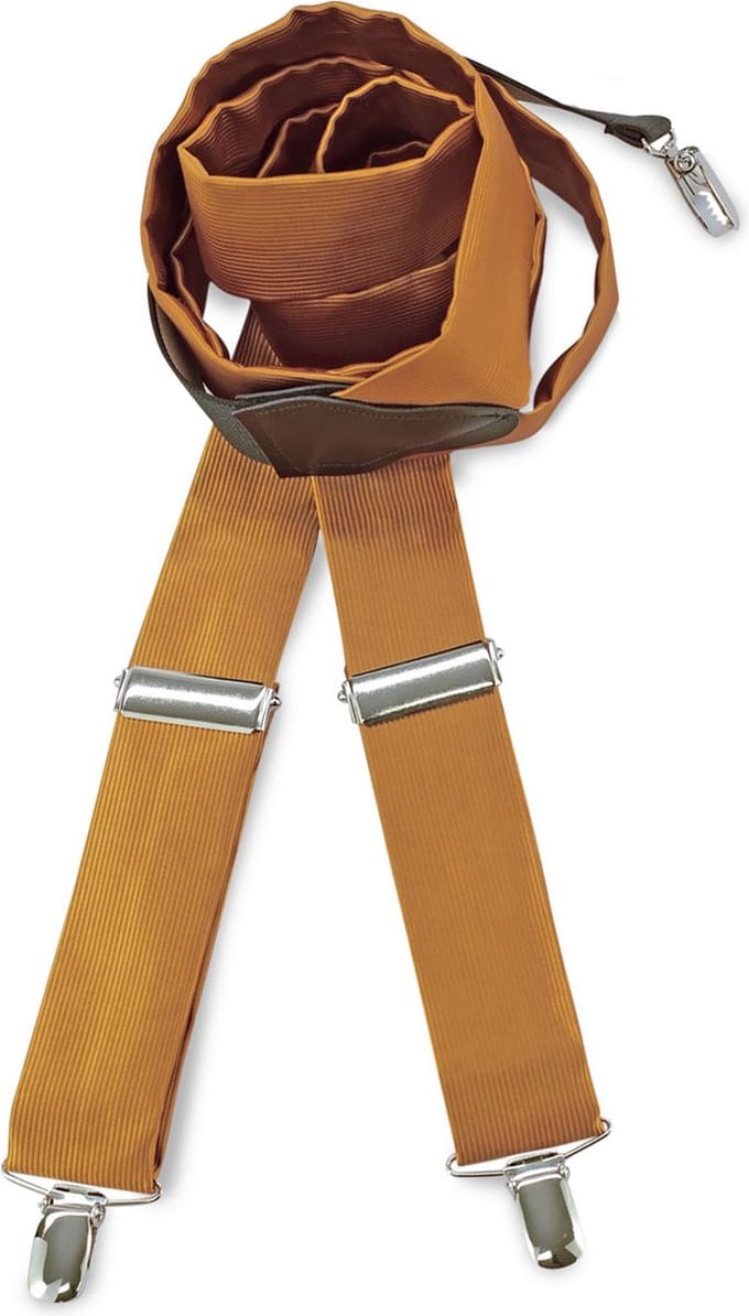 JB Collection - Bretels - bretels polyester stof oker repp - oker