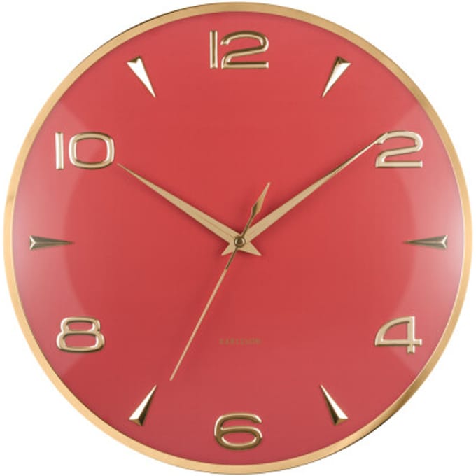 Karlsson wandklok sienna glow rode oker- Ø40,6cm