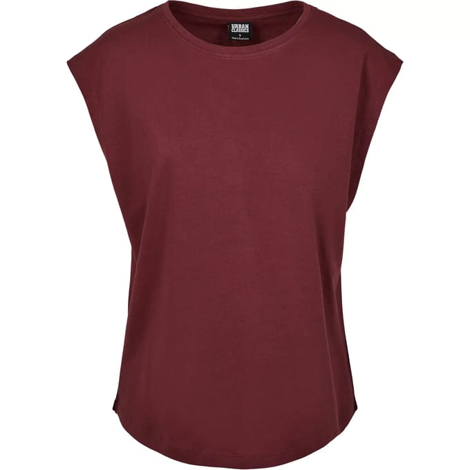 Urban Classics - Basic Shaped Dames T-shirt - 3XL - Rood
