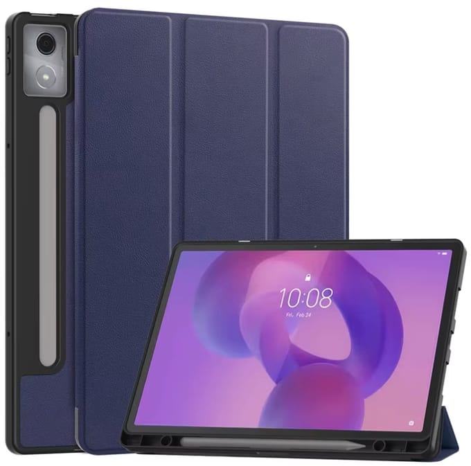 EtuiTab - Smart Cover - Lenovo Idea Tab Pro 12.7 - Met rysikhouder - Donkerblauw