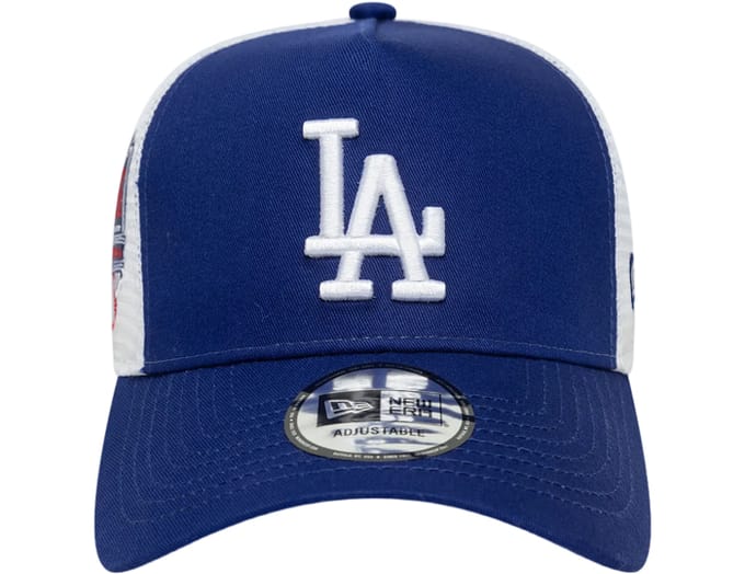 New Era - LA Dodgers MLB Side Patch Dark Blue 9FORTY A-Frame Trucker Adjustable Cap