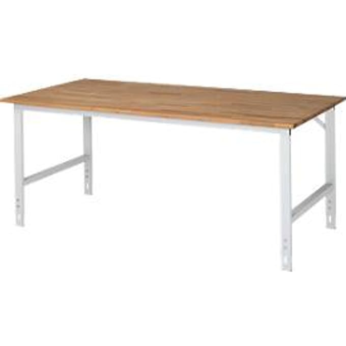 RAU werktafel, beuken blad, B 2000 x D 1000 x H 760-1080 mm