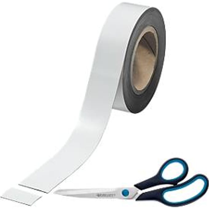 Magneetband wit + universele schaar "Easy Grip" gratis