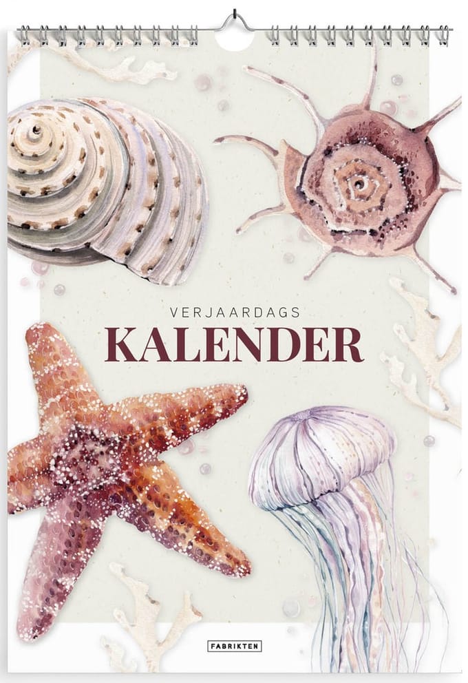 Fabrikten Verjaardagskalender Strand - A4 - Strand en zee