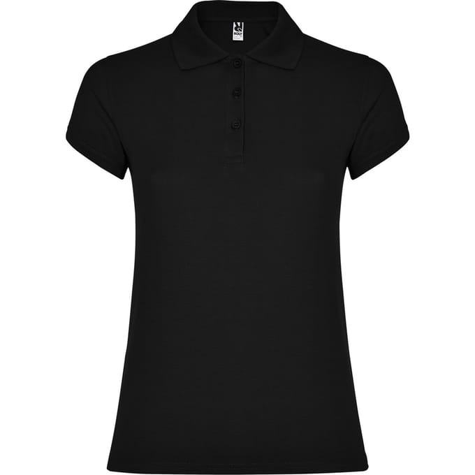 Roly Dames/Dames Ster Poloshirt (Zwart)